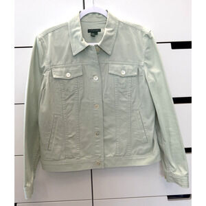 Ralph Lauren Jeans Co. Light Green Jean Jacket Women's Sz. Large - Button Up